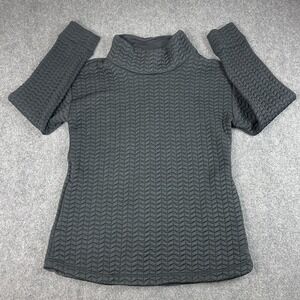 Women's Gray Quilted Sweater